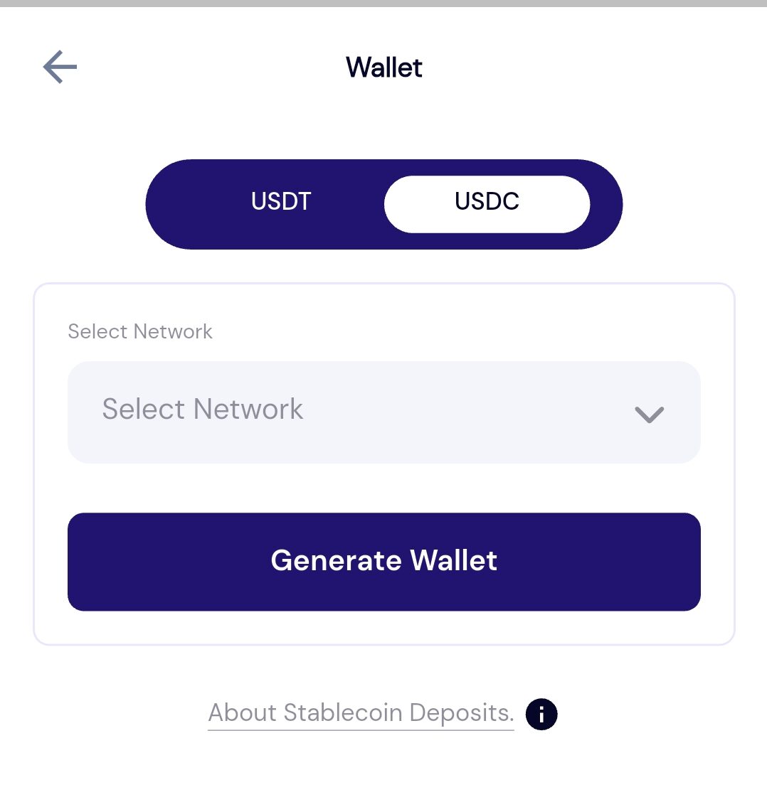 Choose your preferred blockchain network