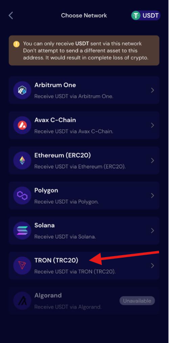 How to get a TRC20 wallet address