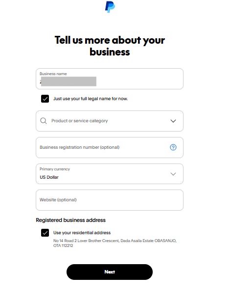 How to create a PayPal account in Nigeria