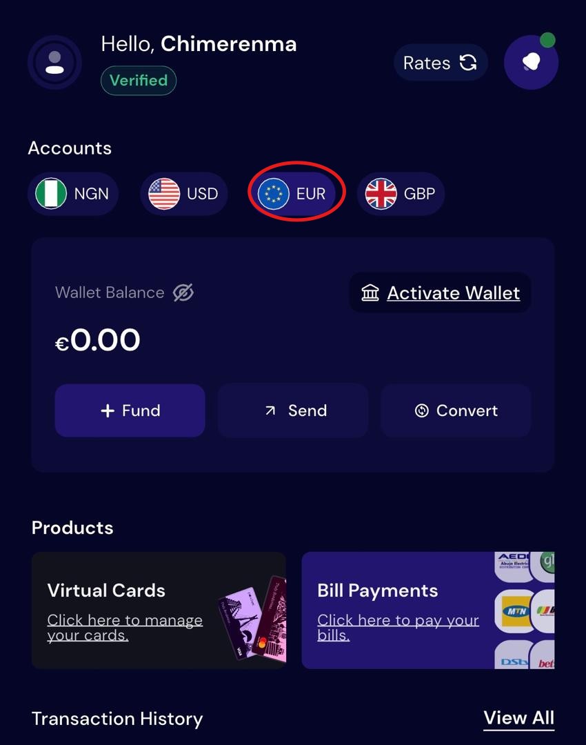 How to open a euro account in Nigeria